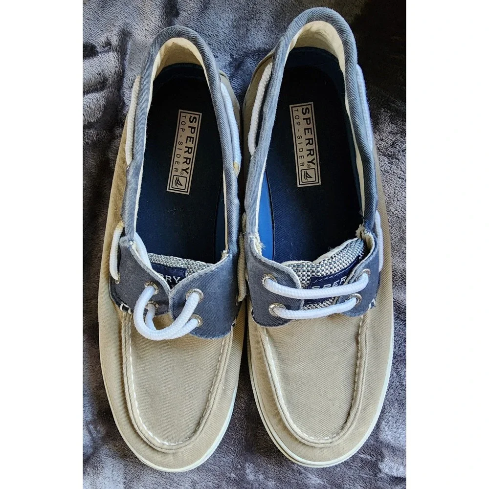 Sperry Bahama ll Boat Shoes Navy/Kahki Mens 8
